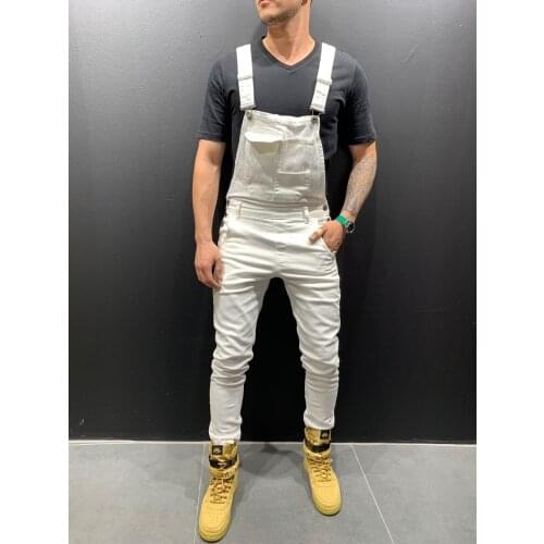 Mens Jumpers Tear Denim Pants 6 Colors Fashion Overalls For Man Suspender Pants Pants Patchwork Jeans Romper