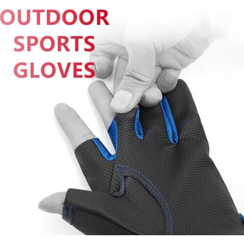 Motorcycle Durable Antiskid Gloves Durable Anti-Slip Anti-Sweat Anti-Cutting Dew Three Finger Gloves Summer Cycling Gloves