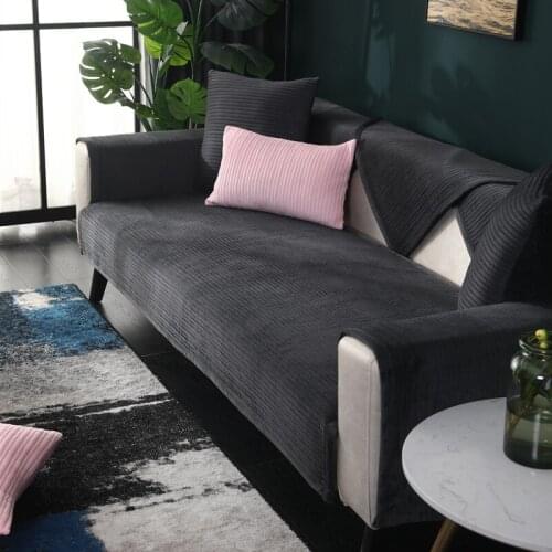 Black white Cotton Sofa Cover Slipcovers Sofa Sectional towel Sofa Covers for Living Room Couch Cover 1pcs