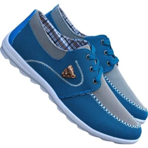 Casual Shoes Men Flats Canvas Leopard Loafers Lace Up Canvas Shoes For Men Flat Driving Shoes Non-Slip Sneakers tenis masculino