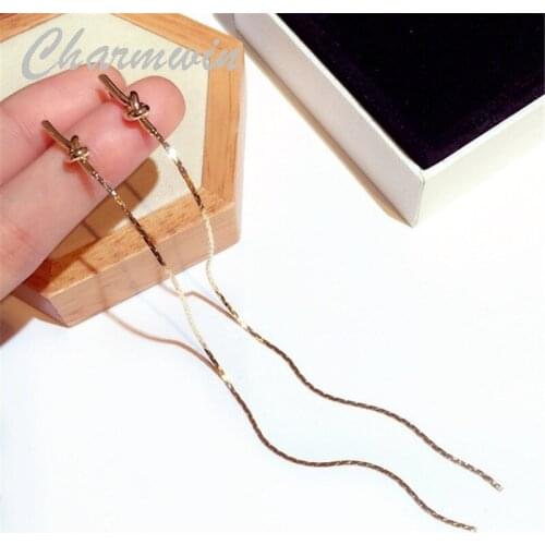 Charmwin Simple Long Earrings Women Dangle Earrings Exaggerated Statement Tassel Earrings Fashion Jewelry PE1914
