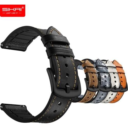 Smart Watches Strap for Amazfit bip GTS ticwatch E 2 20mm Wristbands Band Leather Silicone bracelet SIKAI accesorios