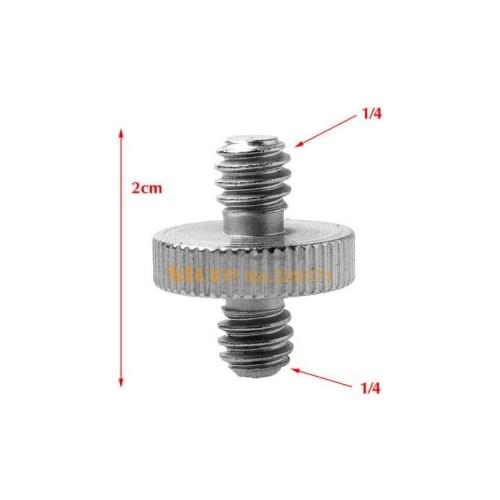 SHOWSHOOT 2020 New 1/4" Male Threaded to 1/4" Male Threaded Double Male Screw Convert Adapter