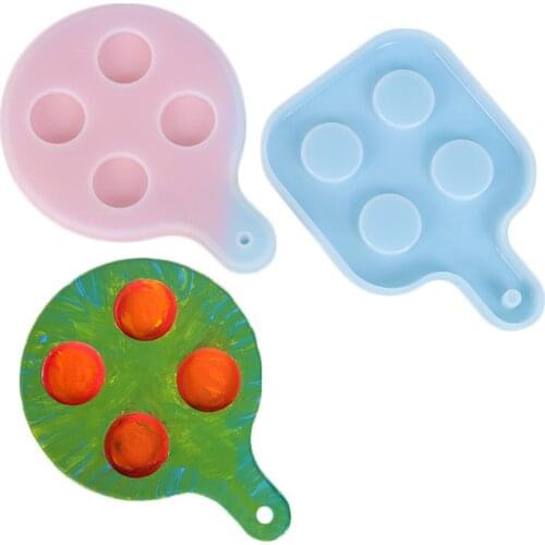 Diy Silicone Shot Glasses Tray Resin Casting Mold Wine Glass Cup Rack Epoxy Mould Maker Molds Household High Quality Molds