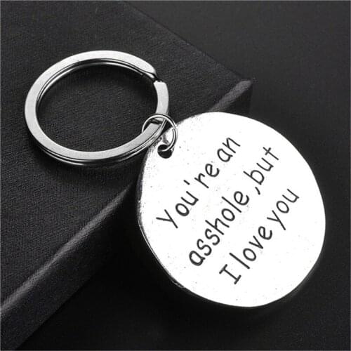 Funny Couple Gifts Boyfriend Husband Keychain from Girlfriend Wife Romantic Valentines Day Gift