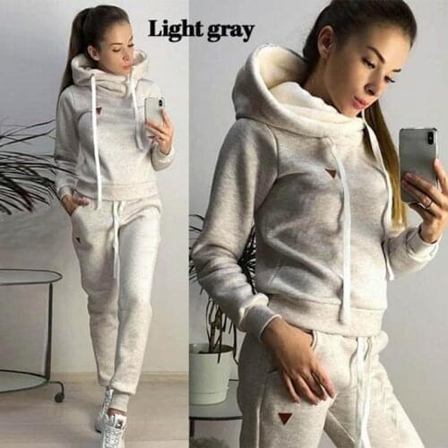 2021 Autumn Fashion Women Hoodies Set Casual Sportsuits Hooded Sweatshirts+Long Pants Two Piece Sets Winter Joggers Sportswear