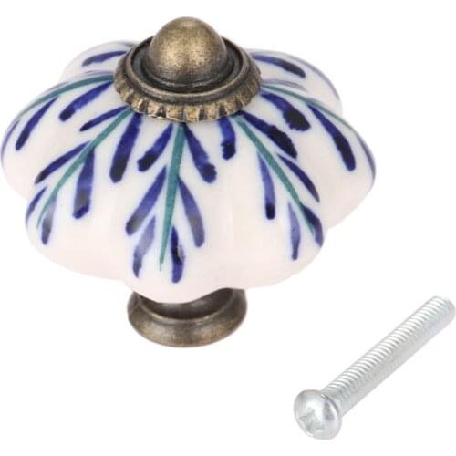 1Pc 43*41mm Ceramic Cabinet Knob Furniture Handles Wardrobe Drawer Cupboard Kitchen Pull Handle