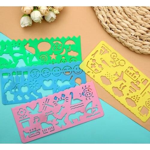 20 Pcs/lot Creative Drawing Template Ruler Spirograph Geometric Drawing Tool Party Favor Student Stationery
