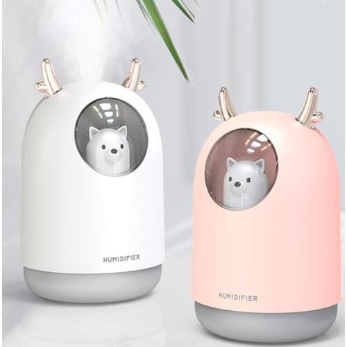 300ml USB Humidifier Home Appliances Cute Cartoon Ultrasonic Cool Mist Aroma Air Oil Diffuser Colorful LED Lamp Humidificador