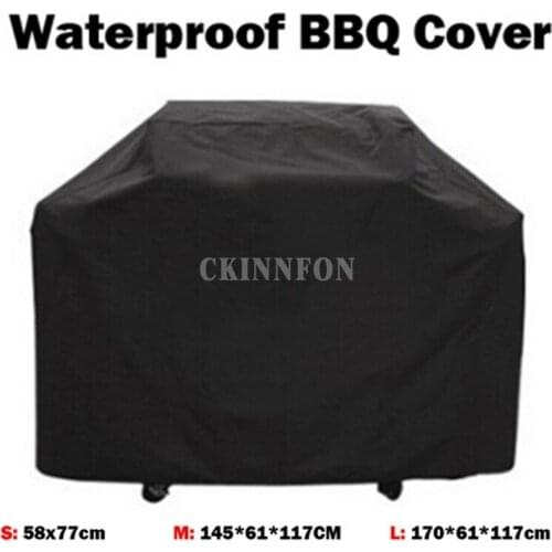 50Pcs/Lot Black Waterproof BBQ Grill Barbeque Cover Outdoor Rain Grill Anti Dust Protector For Gas Charcoal Cover
