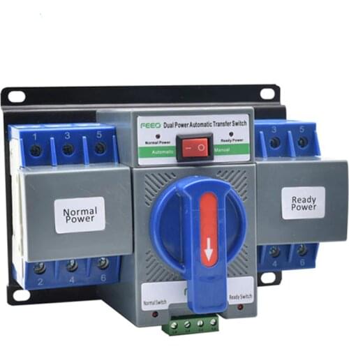 MCB class manual auto changeover switch Ats 3P 63A controller automatic transfer switch