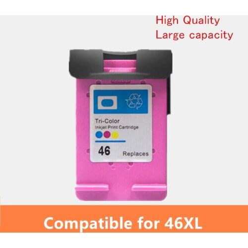 Color 46XL Ink Cartridge compatible For hp46 for HP 46 DeskJet 2520hc 2020hc 2025hc 2029 2529 4729 Printer