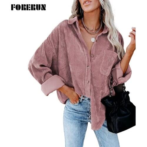 Женские рубашки оверсайз FORERUN China At AliExpress
