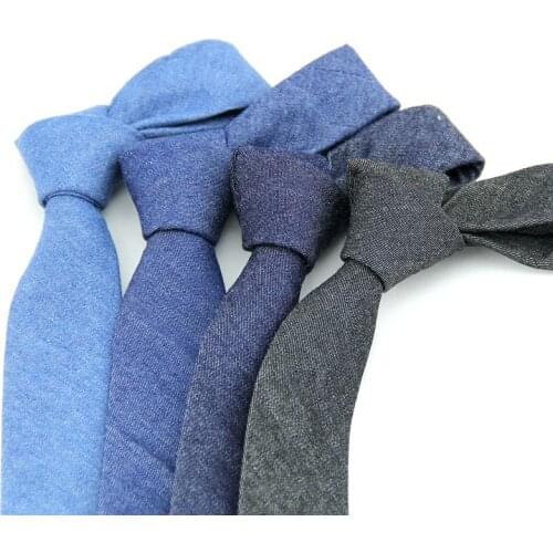 Linbaiway 6cm Mens Cotton Neck Ties Handmade Tie for Men Skinny Wedding Blue Neckties Neckwear Ties Gravata Cravat Custom Logo