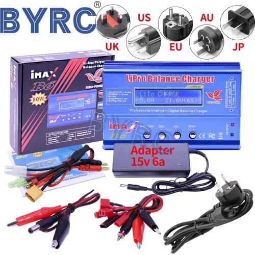 IMAX B6 Digital RC Lipo NiMh Battery Balance Charger+AC POWER 15v 6A Adapter Drop