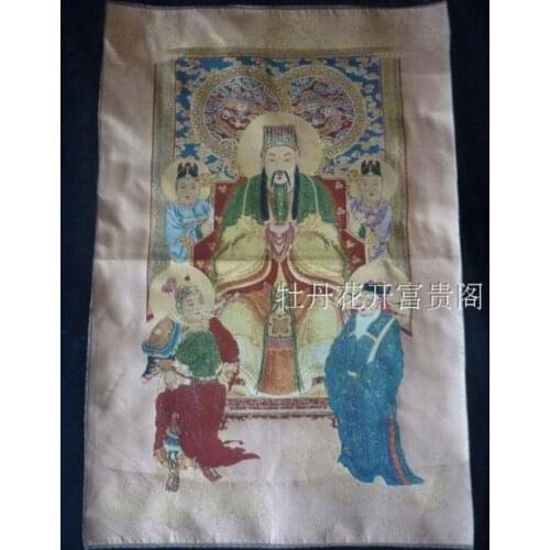 Chinese collection Thangka embroidery The Jade Emperor diagram