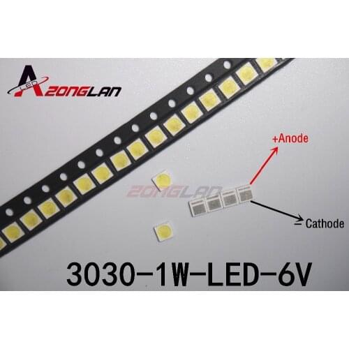 LED 4000pcs/LOT Backlight High Power LED 1.8W 3030 6V Cool white 150-187LM PT30W45 V1 TV Application