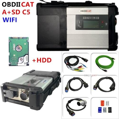 Newest High Quality Full Chip NEC Relays SD Connect Compact C5 Software 2020.6 Diagnostic-tool SD C5 with Wifi (12V+24V)