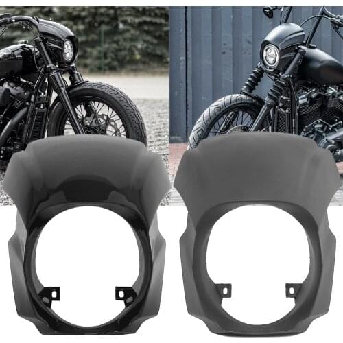 Motorcycle Front Headlight Mask Windshield Fairing Cover For Harley Softail Breakout FXBR FXBRS 2018-2020 2019 ABS Plastic