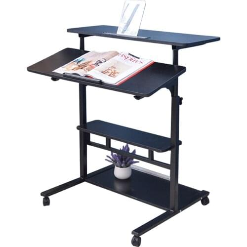 Movable Computer Desk Standing Laptop Desks for Bedroom Adjustable Lift Up Bed Table Big Table Size