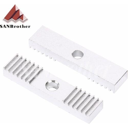 SANBrother DIY GT2 3D Printer Aluminum Block Timing Belt Fixing Piece Tooth Pitch 2mm Clamp 9*40mm For 3D Printer CNC