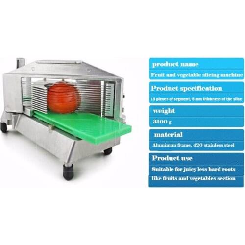 Stainless Steel Manual Slicer Tomato Fruits and Vegetable Chopper Cutting Machine TS-316