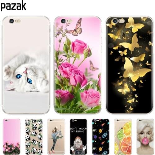 Silicon Case For iphone 5s 5 s se Case Cover soft tpu Shell Cover For Apple iPhone 6s 6 s plus Funda coque etui bumper paiting