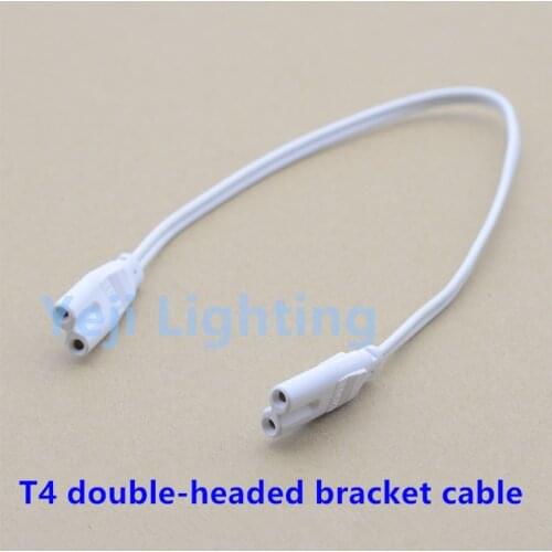 T4 LED light tube 2-hole double-headed female plug wire connector power cable Bracket lights Lighting accessories