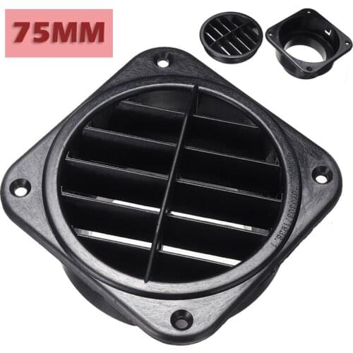75mm Car Air Vent Outlet Flat Diesel Heater Outlet Pipe Ducting Vent Warm Outlet 360 Rotatable For Diesel Parking Heater Parts