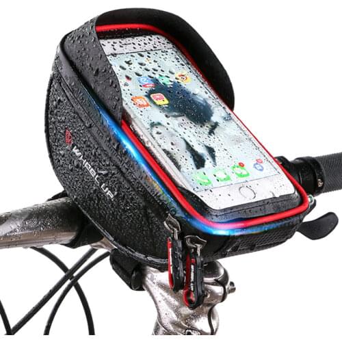 Rainproof Bicycle Handlebar Bag Touch Screen Mountain Bike Bag Shading Design Cycling Top Front Tube Bag Bike Accessories