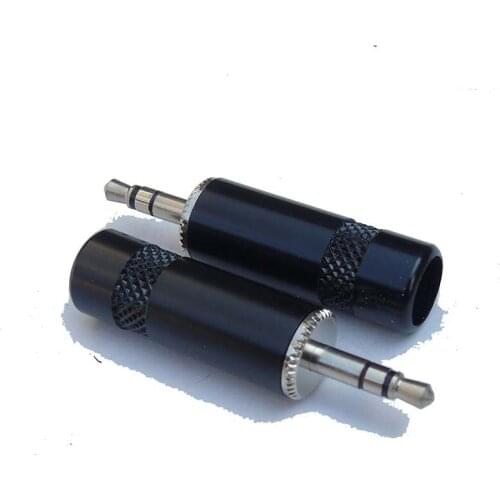 High Quality 4pcs Copper 3.5mm Male Plug Stereo Audio Jack soldering with tail diameter 8.5mm