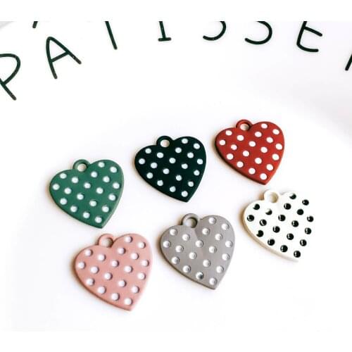 Dots Patterns Pendant Charms Necklace Earrings Accessories Jewelry Finding Diy Material 10pcs