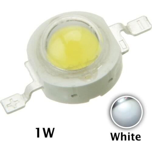 100pcs 1W LED Light Source, Red Green Blue Yellow Cold White Natural White Warm White RGB Colorful LED Bulb Chip