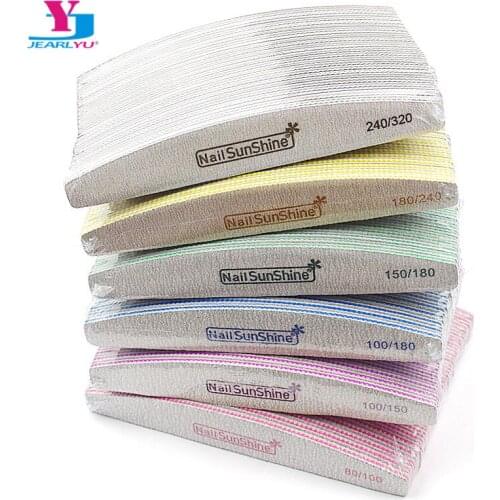 100pcs/lot Limas Nail Files Double-sided Gel Nail Polish Set Nagelvijl Washable Polishing Nail Buffer Lime A Ongle Professionel