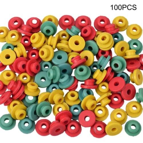 ATOMUS 100Pcs Tattoo Needle Rubber Grommets Nipples "T" Type Needle Pad Tattoo Machine Accessory Armature Bar Tools