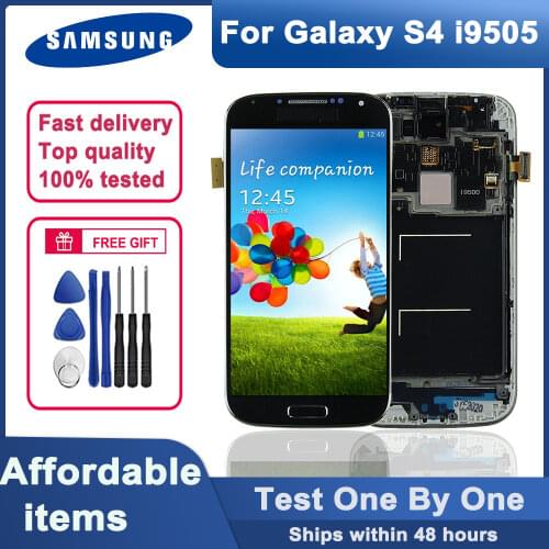 Original Super AMOLED 5.0" S4 LCD Display for Samsung Galaxy S4 GT-i9505 i9500 i9505 i337 LCD touch screen digitizer assembly