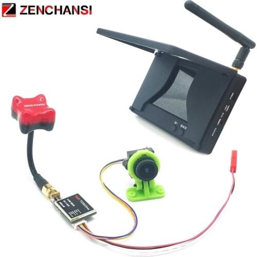 5.8G 4.3 Inch Wireless FPV Monitor 480x272 Build-in Battery Video Display with 200/600mw fpv transmitter and CMOS 1000TVL camera