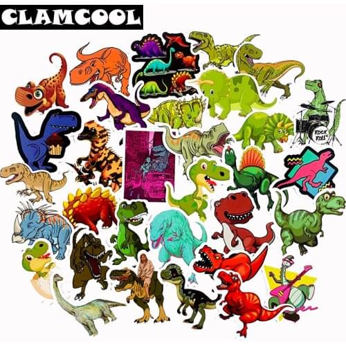 50Pcs Cartoon Animal Dinosaur Children Toy Sticker For DIY Luggage Notebook Computer Skateboard Guitar Motorcycle Decoration
