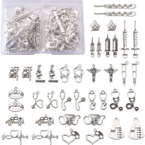 90pcs/box Antique Tibetan Style Musical instrument Pendants Mixed Shapes For DIY Bracelet Necklace Jewelry making Decor