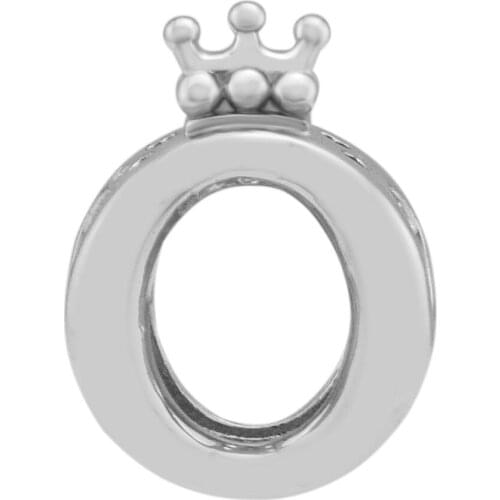 Genuine 925 Sterling Silver Crown O Charms Big Hole Beads Fits European Original Bracelets Bead for Jewelry Making kralen