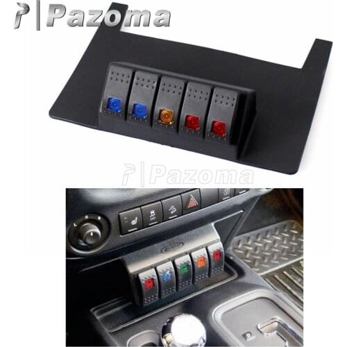 Black Lower Dash Switch Panel Rocker Style Switches for Jeep Wrangler JK