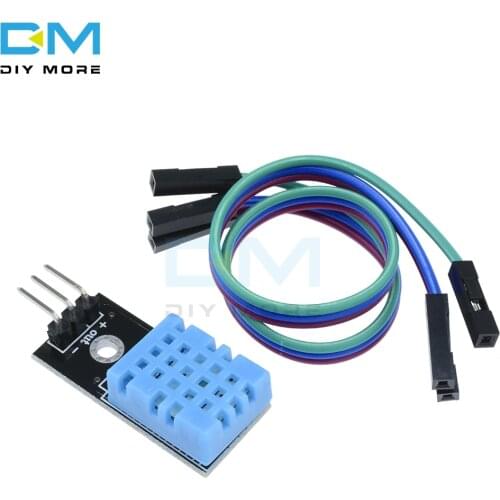 DHT11 Digital Temperature Relative Humidity Sensor Diy Kit Electronic PCB Board Module For Arduino Output 5V Doupont Cable
