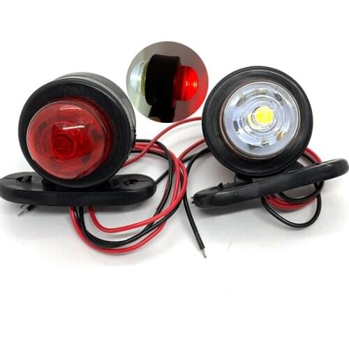 2pcs 12-24V Truck Double Side LED Light IP65 Waterproof Super Bright Trailers Boats Caravans Vans Red White Side Marker Light