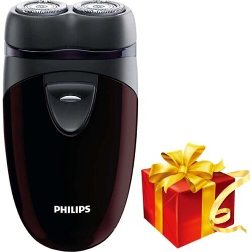 100% Genuine Philips Electric Shaver PQ206 With Two Floating Heads AA Battery Facial Contour Tracking For Mens Electric Razor