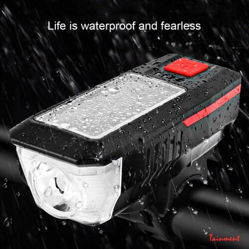2000mAh Solar Power Bicycle Light USB Rechargeable T6 LED 200m Headlight 3 Mode Waterproof Bike Front Flashlight with 120dB Horn