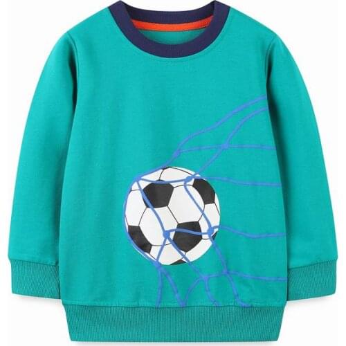 Football Boys Sweatshirts Cotton Baby Girls Clothes Fall New Childrens Clothing Kids Hoodies Sweatshirt