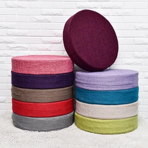 40cm Round Shape Cotton Linen Seat Cushion Cotton Core Tatami Cushion Pillow Home Decoration Soft Car Sofa Living Room Cushion