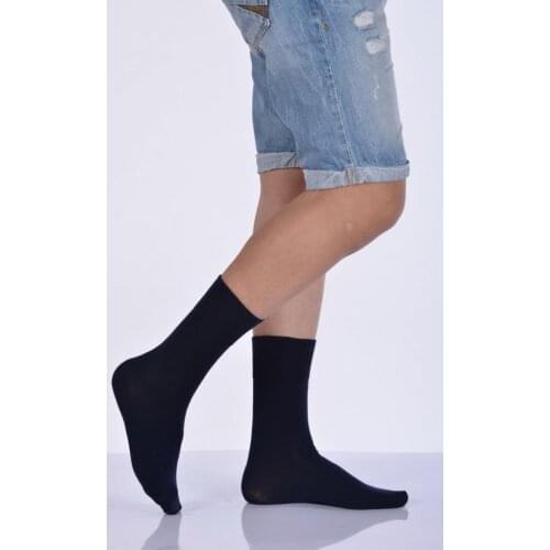 Idilfashion Men Diabetic Socket Stocking-Navy Blue-E-ART205 (3'LÜ PACKAGE)