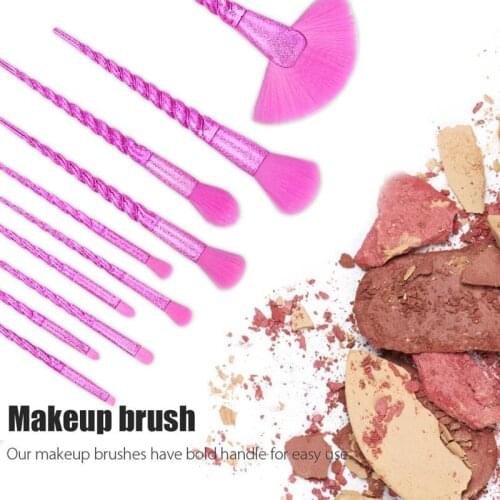 7/10pcs Makeup Brush Set Electroplating Frosted Spiral Handle Blush Eye Shadow Loose Powder Eyebrow Makeup Beauty Makeup Brush