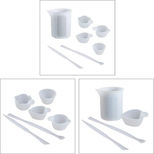 1 Set Reusable Resin Art Mixing Measuring Cups Silicone Stir Stick Epoxy Mold Jewelry Making DIY Tool